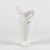 White ceramic vase with 2 handles on the lower part we find the initials of the turin manufacturing company printed,...