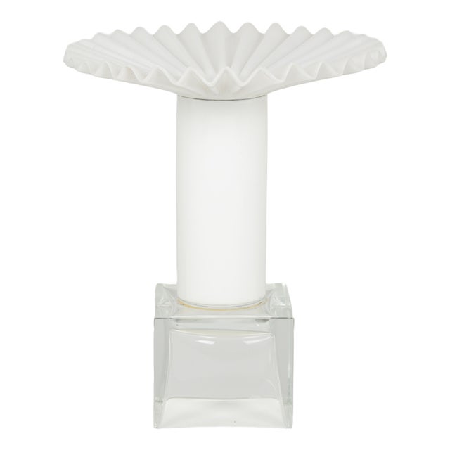 Vintage Postmodern Glass Vase, 1980 For Sale