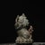 Vintage Gilt Bronze Qilin Sculpture Mythical Beast Figure on Lotus Base For Sale - Image 4 of 9