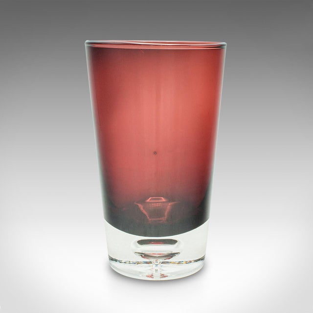 Vintage Flower Vase, Finnish, Art Glass, Display, Decorative, Mid Century, 1960 For Sale - Image 4 of 10