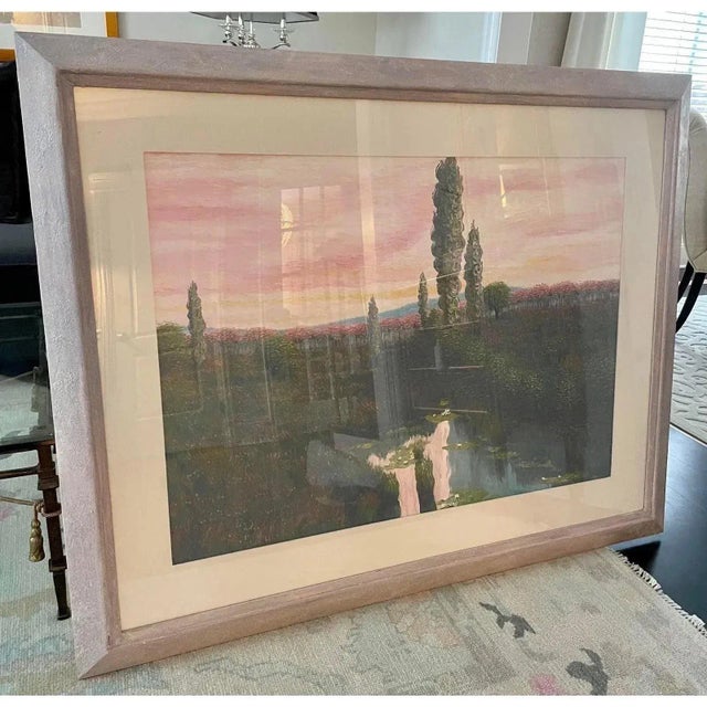 Mid 20th Century Extra Large Framed Original Oil Lanscape Painting For Sale - Image 5 of 10