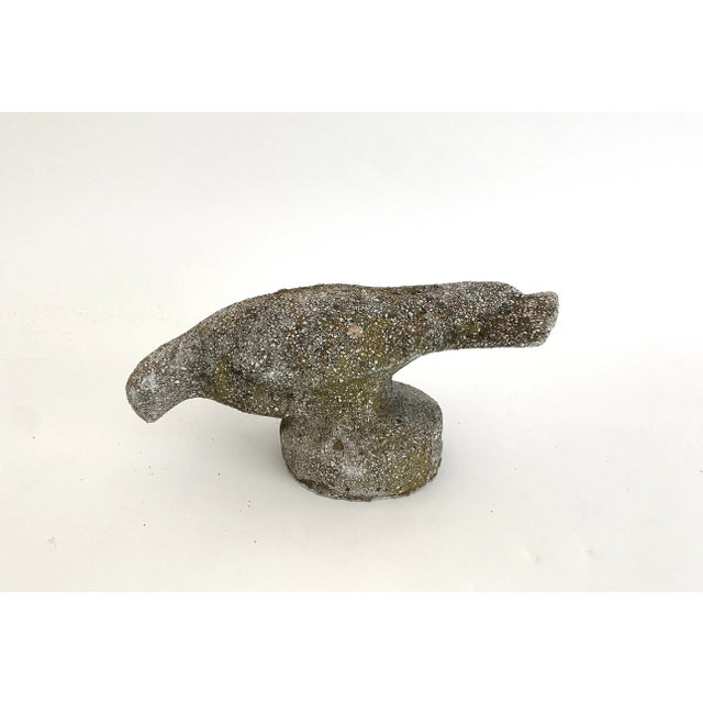 Rustic European Vintage German Concrete Pigeon Garden Statue For Sale - Image 3 of 7