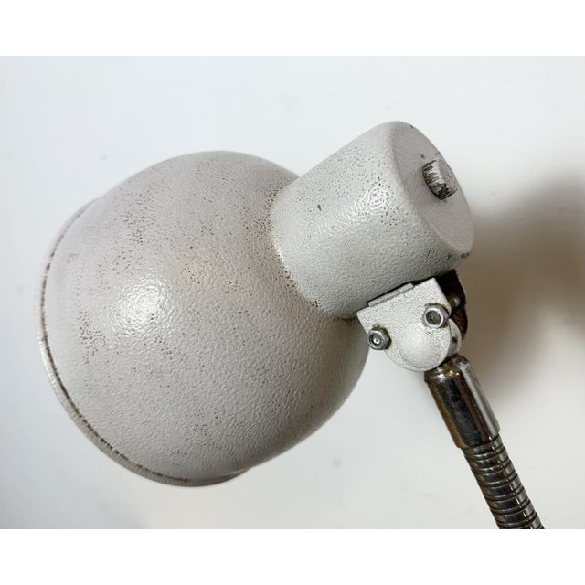 Gray Industrial Grey Workshop Gooseneck Table Lamp, 1960s For Sale - Image 8 of 18