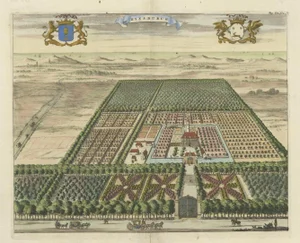 Smallegange, Illustration of an Estate, Zeeland, Netherlands, 1696, Handcolored Print