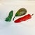 Hollywood Regency 1980s Vintage Boho Chic Lacquered Paper Mache’ Eggplant, Cayenne & Jalapeño Pepper - Set of 3 For Sale - Image 3 of 9