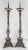 French Silverplate Brass or Bronze Candlesticks, a Pair For Sale - Image 4 of 12