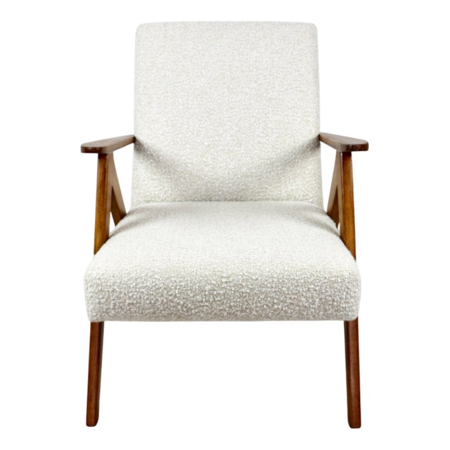 Vintage B-310 VAR Armchair in White Bouclé, 1970s For Sale