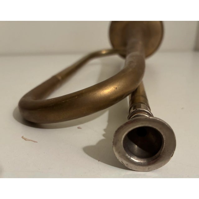 Vintage Brass Hunt Horn - English Equestrian Decor For Sale In Philadelphia - Image 6 of 8
