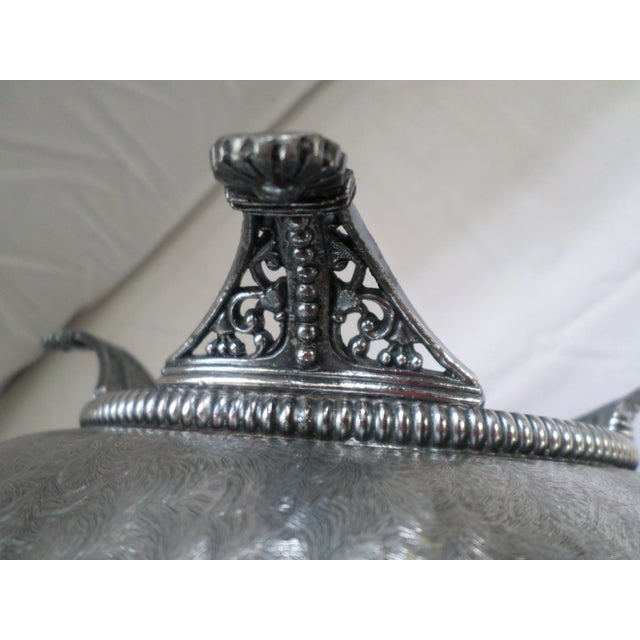 Late 20th Century Victorian James Tufts Silver Plate Aesthetic Movement Brides Basket For Sale In Columbia, SC - Image 6 of 8