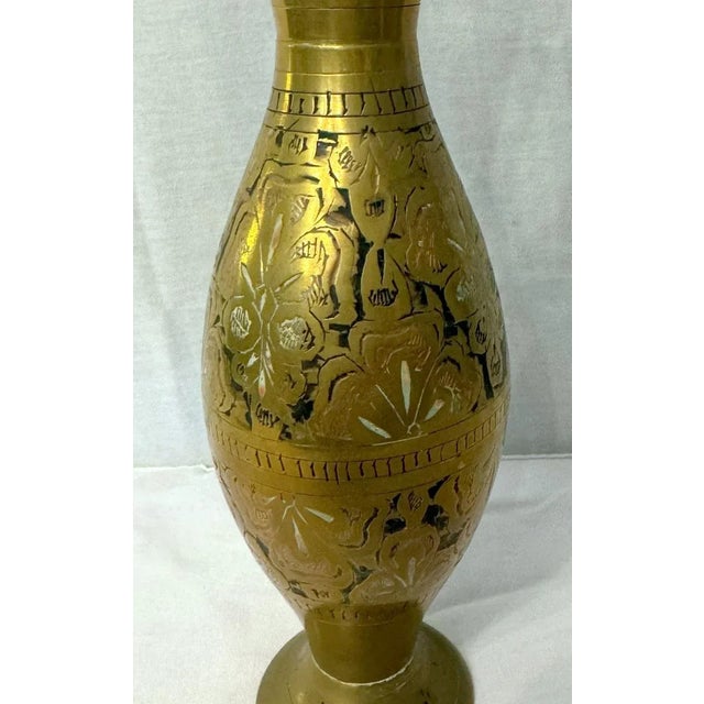 Mid 20th Century Indian Brass Vase For Sale - Image 4 of 6
