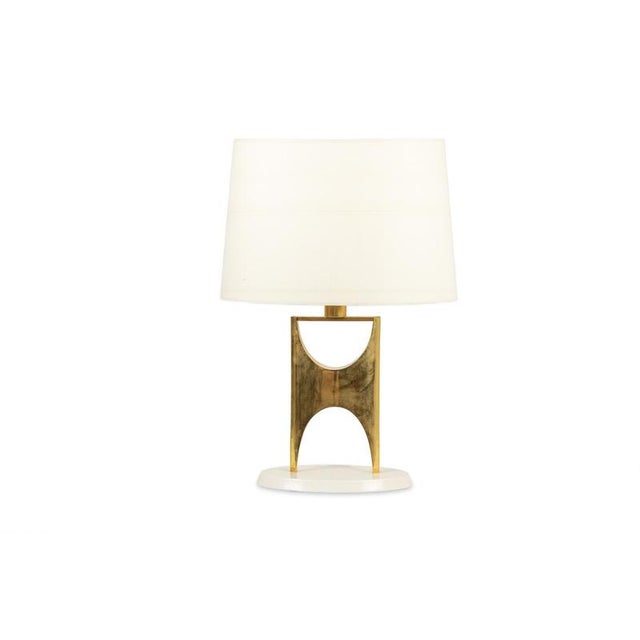 Brown H-Shaped Gilded Bronze Lamp, 20th Century For Sale - Image 8 of 8