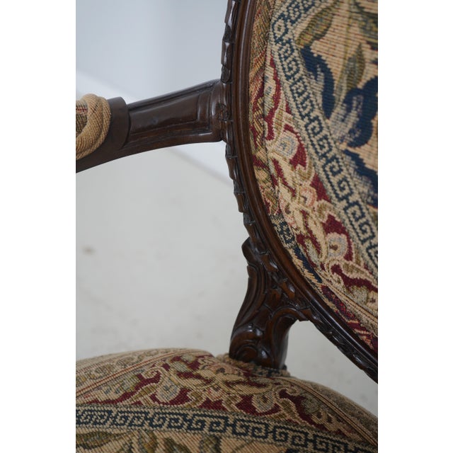 Pair of Andre Originals Louis XVI Style Armchairs For Sale - Image 16 of 18