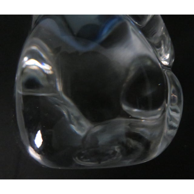 Vintage Fenton Glass Birthday Bear W/Light Blue Crystal Heart Figurine For Sale In Dallas - Image 6 of 7