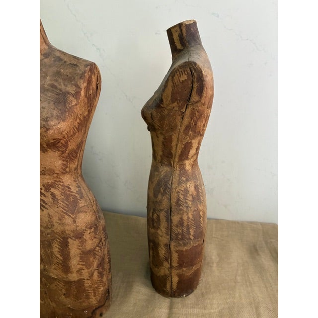 Traditional Trio of Vintage Papier Mache Half-Forms For Sale - Image 3 of 8