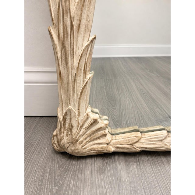 Serge Roche Vintage Serge Roche Style Tropical Palm Beach Full Length Arch Mirror For Sale - Image 4 of 6