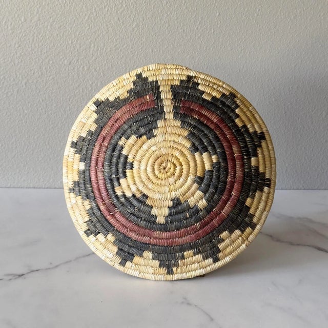 Woven Starburst Motif Coil Basket For Sale In Seattle - Image 6 of 8