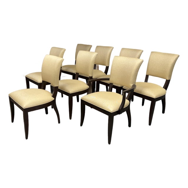Ethan Allen Drew Dining Chairs, Set of Eight For Sale
