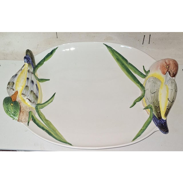 Vintage Italian Serving Platter in White Ceramic, 1980s For Sale - Image 4 of 6