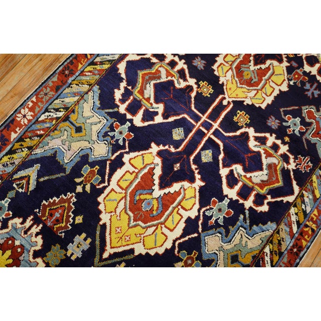 Blue 19th Century Large Scale Caucasian Shirvan Karaghashli Full Pile Rug - 4' x 9'7" For Sale - Image 8 of 18