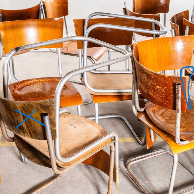 FN6 Cantilever Dining Chairs by Mart Stam for Mücke Melder, 1950s, Set of 4 For Sale - Image 9 of 11