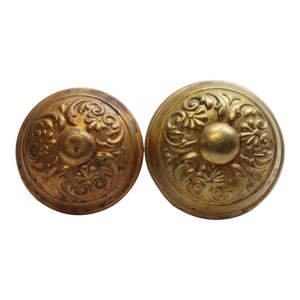Antique Lockwood Colonial Brass Entry Door Knobs