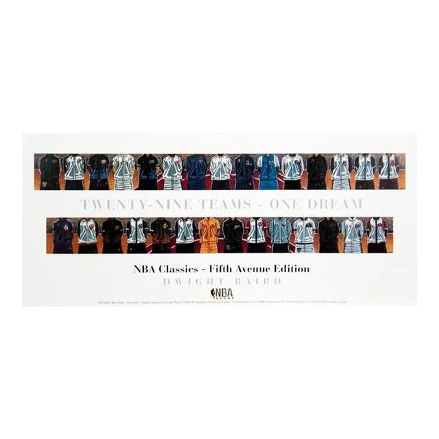 2001 Dwight Baird 'Twenty-Nine Teams-One Dream (Lg)' Outsider Art Multicolor Offset Lithograph For Sale