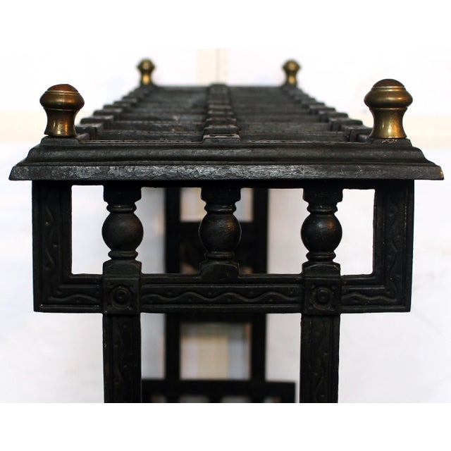 Late 19th Century English Arts & Crafts Cast Iron Stick & Umbrella Stand For Sale In Raleigh - Image 6 of 7