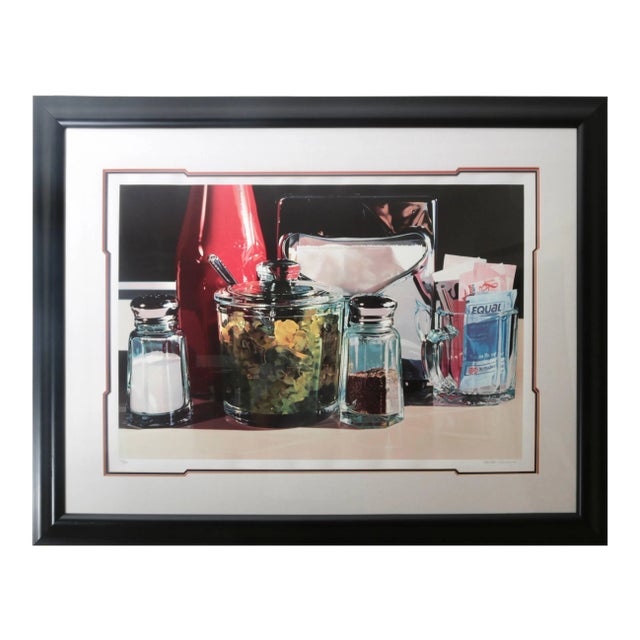 Ralph Goings Framed Lithograph Still Life of an American Diner Table Scape Ltd Ed For Sale