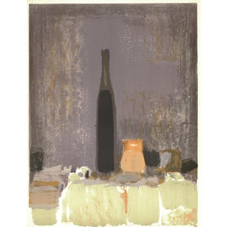 1962 Roger Mühl Lithograph "Nature Morte À La Bouteille" (Still-Life With a Bottle) For Sale