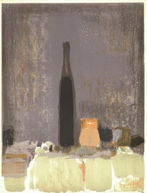 1962 Roger Mühl Lithograph "Nature Morte À La Bouteille" (Still-Life With a Bottle)