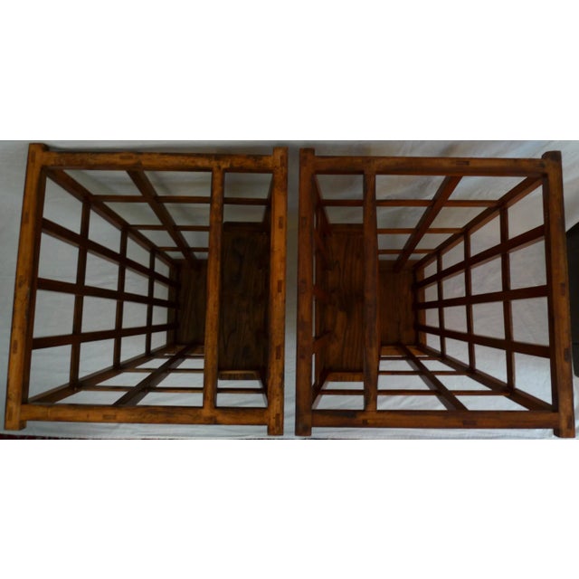 Wood Japanese Mid Century Elm Step Ladders - a Pair For Sale - Image 7 of 12