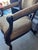 Victorian-Style Balloon-Back Parlor Armchair With Patterned Upholstery & Casters For Sale In Salt Lake City - Image 6 of 7