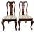 Vintage Queen Anne Style Dining Chairs - Pair For Sale