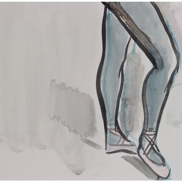 Yves Brayer, Muriel Belmondo at the Barre, 1962, Watercolor For Sale - Image 9 of 15