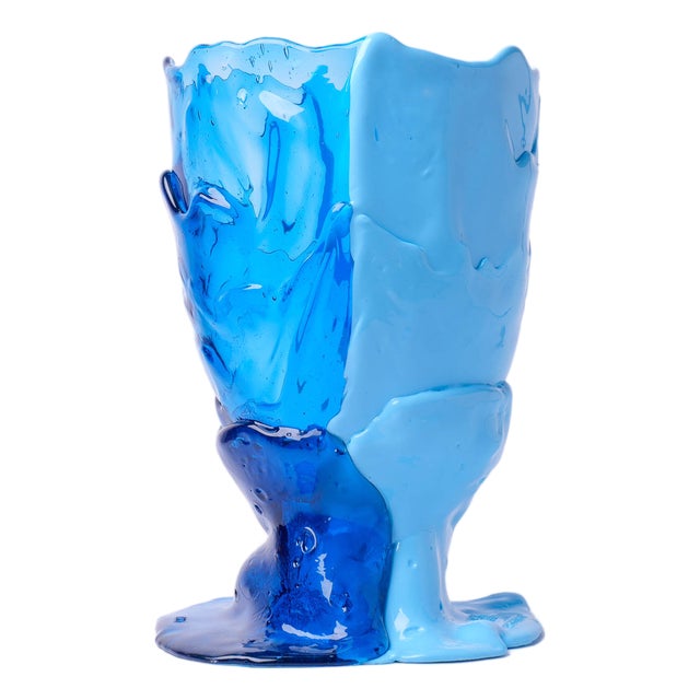 Twins C Vase in Clear Light Blue by Gaetano Pesce for Fish Design For Sale