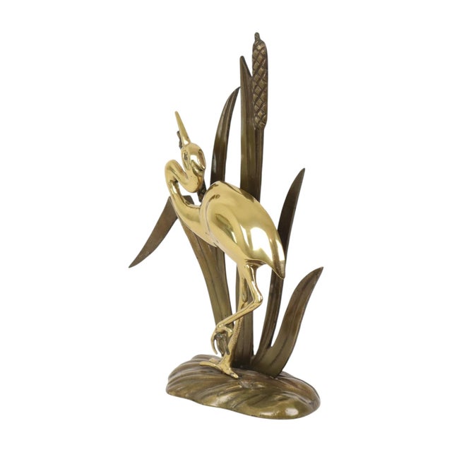 Mid-Century Modern Brass Heron Figurine, 1950s For Sale - Image 9 of 16