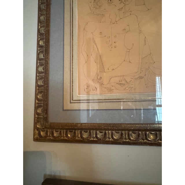 Jean Cocteau 20th Century French Drawing by Cocteau For Sale - Image 4 of 5