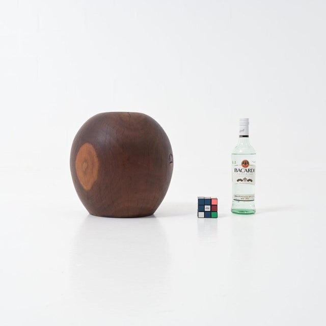 This wooden object can be used as a stool or as a table or as a decorative object. It is probably from mid last century...