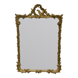 Louis XV Style Gilt + Patina Mirror, Antique For Sale