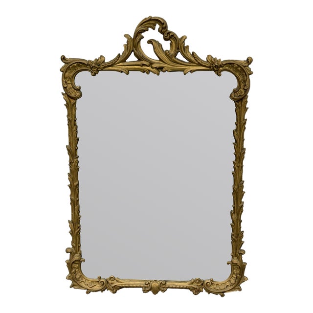 Louis XV Style Gilt + Patina Mirror, Antique For Sale