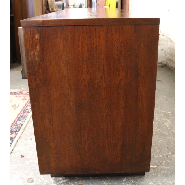 Brutalist Mid-Century Triple Dresser by Lane Furniture's "Pueblo" Series, Atrributed For Sale In New York - Image 6 of 13