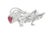 Estate 14K White Gold Ruby Diamond Grasshopper Brooch. This exquisite brooch showcases the beauty of nature with a...