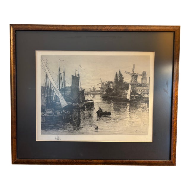 James Fagan Original Etching, Signed, Dutch Harbor For Sale