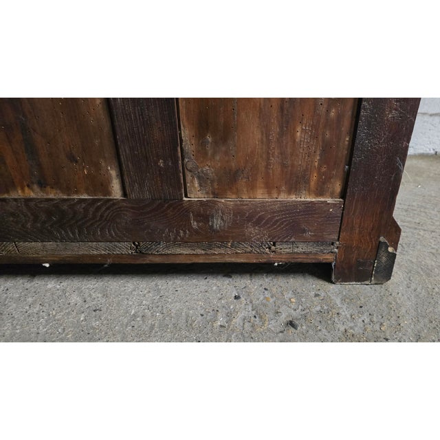 Wood Antique Neo-Gothic Style Carved Oak Chest, 1800s For Sale - Image 7 of 11