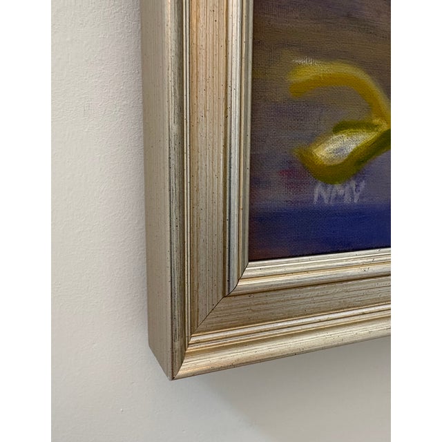 “Floral Dreams” Framed Oil on Linen by Nancy M. Vignola For Sale In Providence - Image 6 of 8
