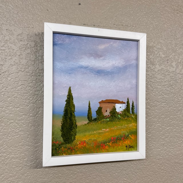 Design Plus Gallery presents an Oil Painting of Provence, France by G. Paris. The artwork has a classic mediterranean...