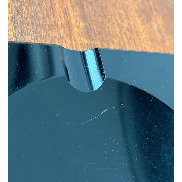 Vintage Black Glass Ashtray, 1980s For Sale - Image 10 of 15