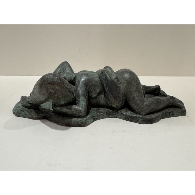1960s Larry Mohr Bronze Lovers Sculpture Signed From Artist Estate For Sale In Atlanta - Image 6 of 8