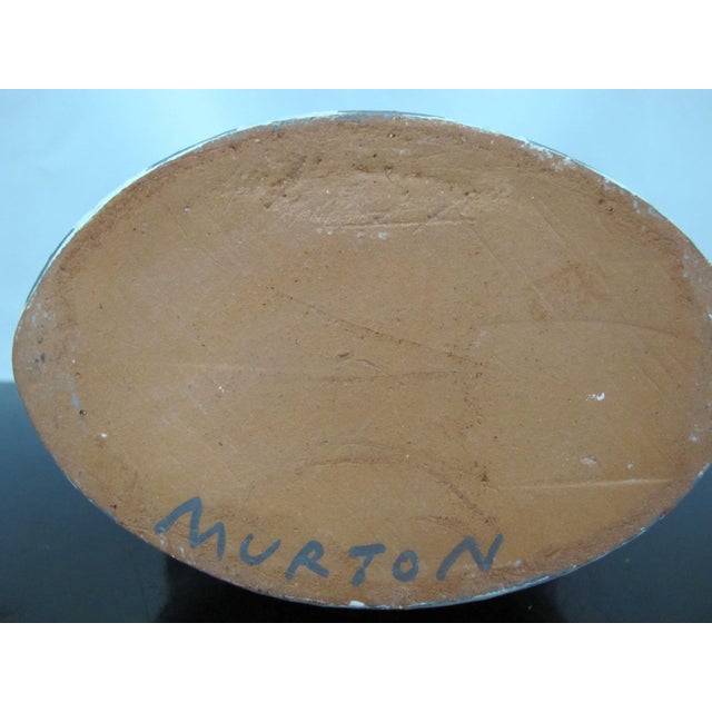 Black Whimsical Kim Murton Animated Figural Checkerboard Pottery Sculpture For Sale - Image 8 of 8