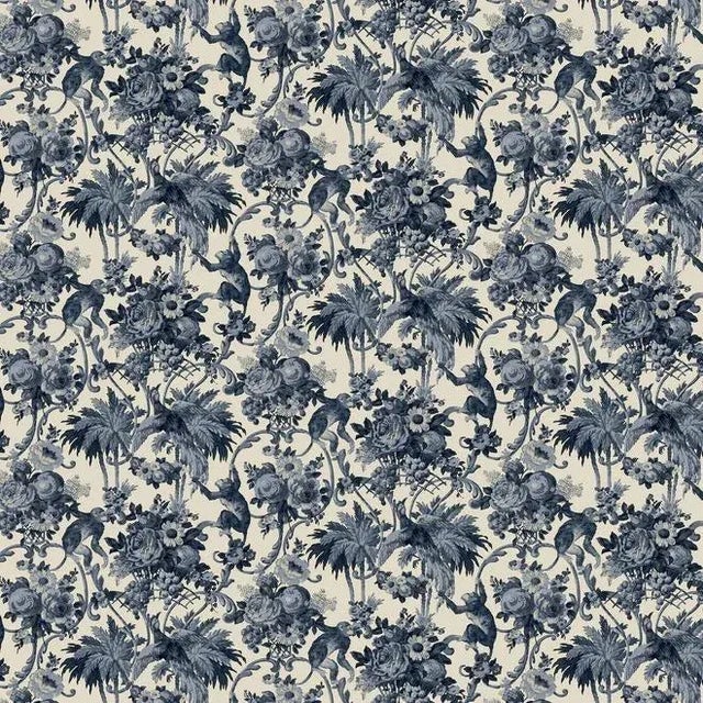 Monkey Puzzle Indigo Wallpaper For Sale